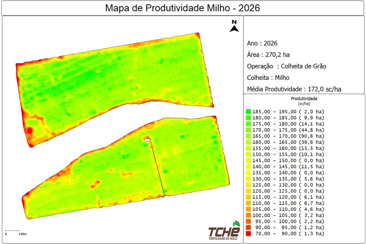 Mapa técnico de produtividade agrícola